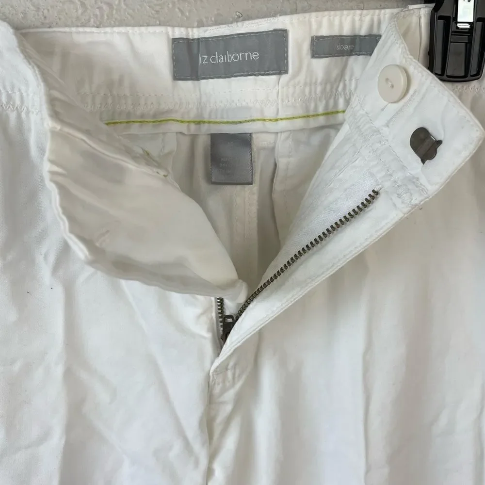 NWT Liz Claiborne White Sloan Pants Size 10 - Picture 5 of 10